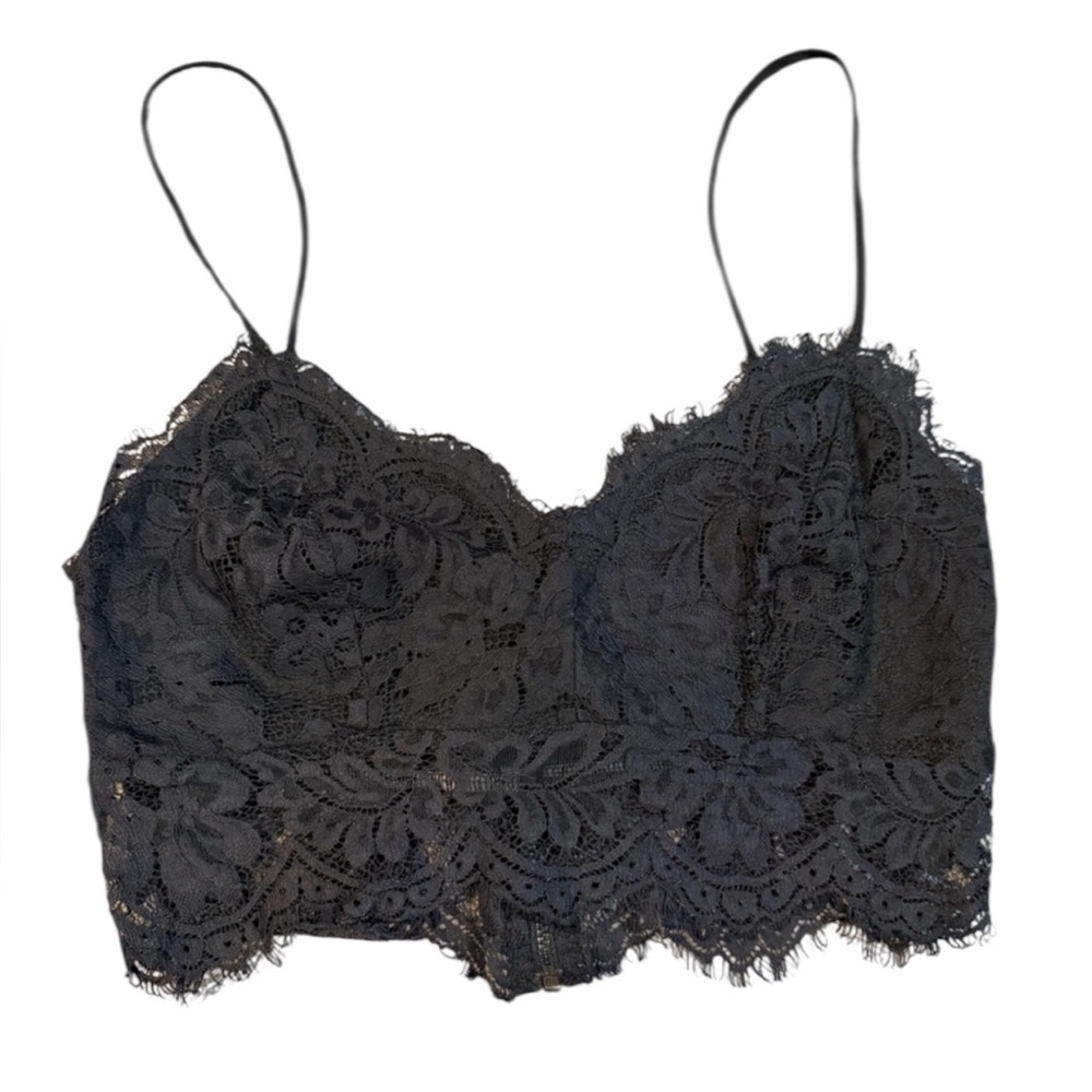 TOPSHOP Black Lace Bralette / Crop Cami – Size US 6 (UK 10 / EU‎ 38)